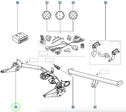 Pièce d'origine Attelage escamotable automatique pour Renault Talisman Sedan 8201535051