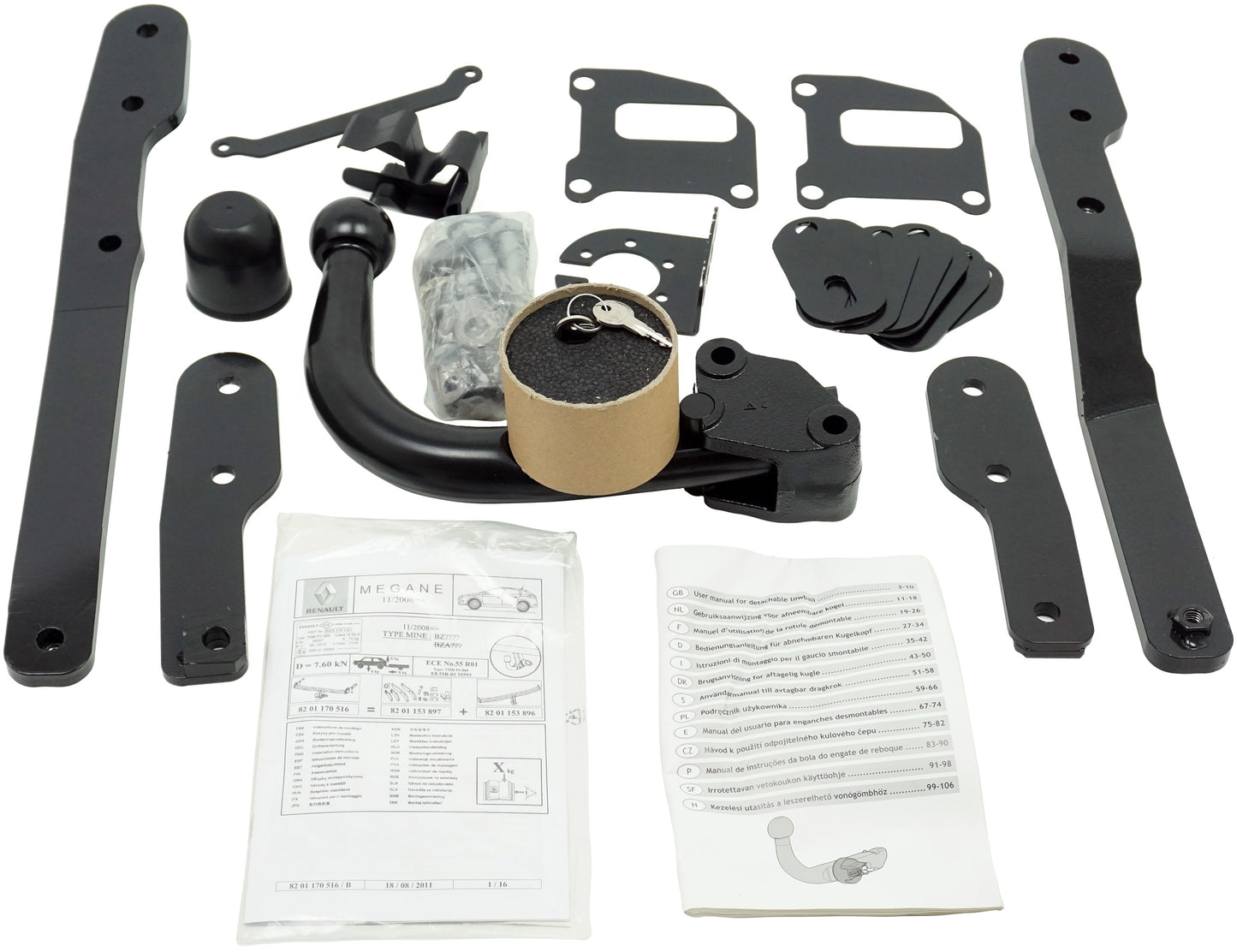 Pièce d'origine Kit de montage d'attelage pour Renault Megane III 7711427709