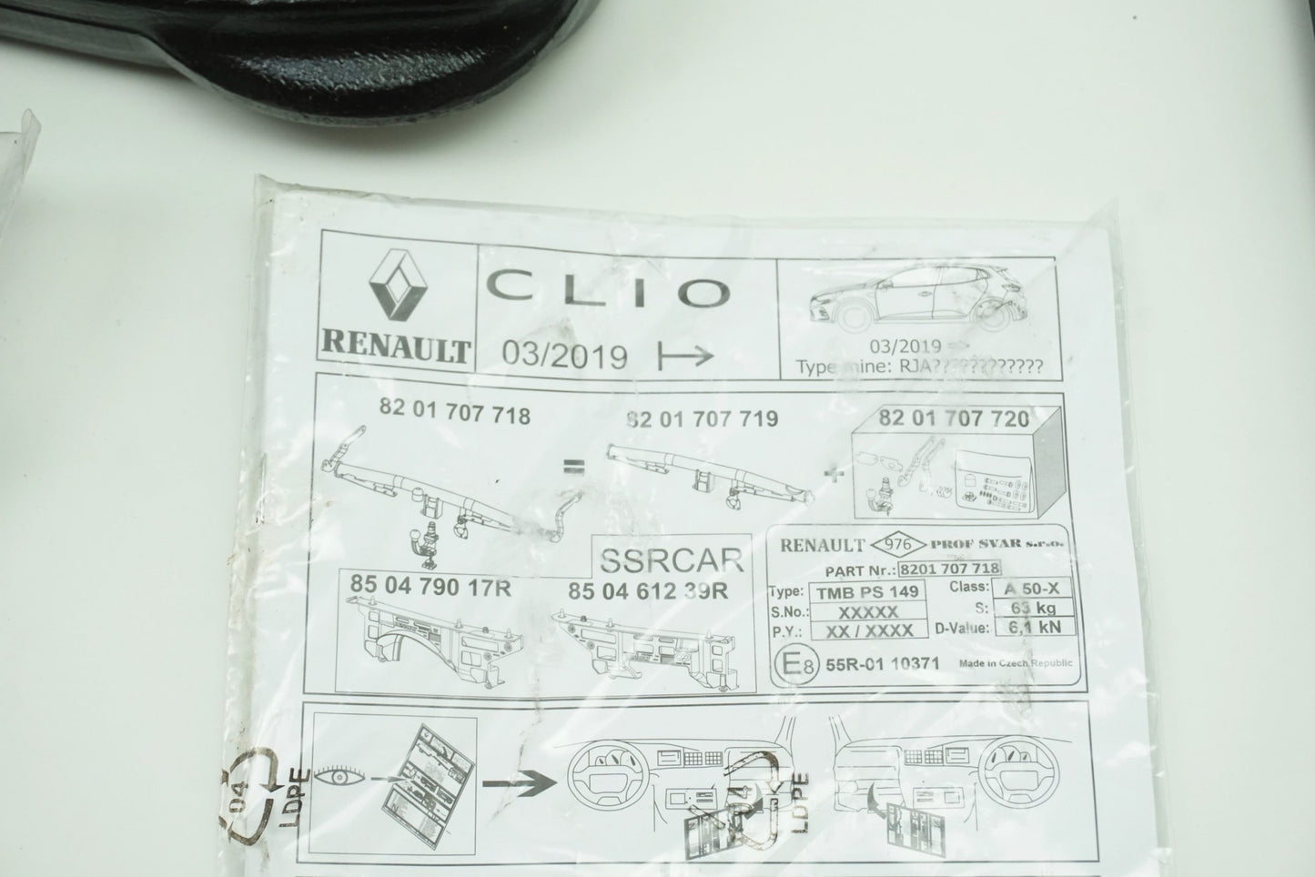 Pièce d'origine Kit de montage d'attelage pour Renault Captur II 8201722927
