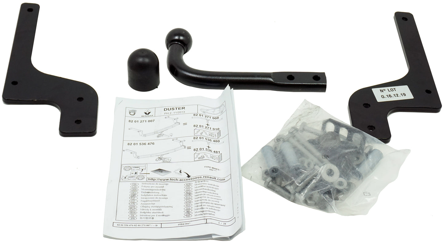 D’origine kit de montage d’attelage duster 8201698536.