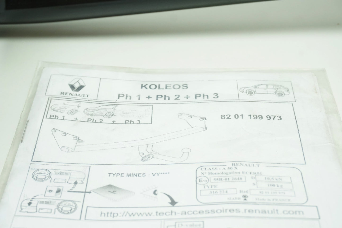 Pièce d'origine Attelage pour Renault Koleos I 8201199973
