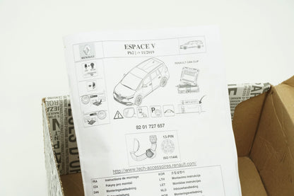 Pièce d'origine Faisceau d'attelage escamotable 13 broches pour Renault Espace V Phase 2 8201727657