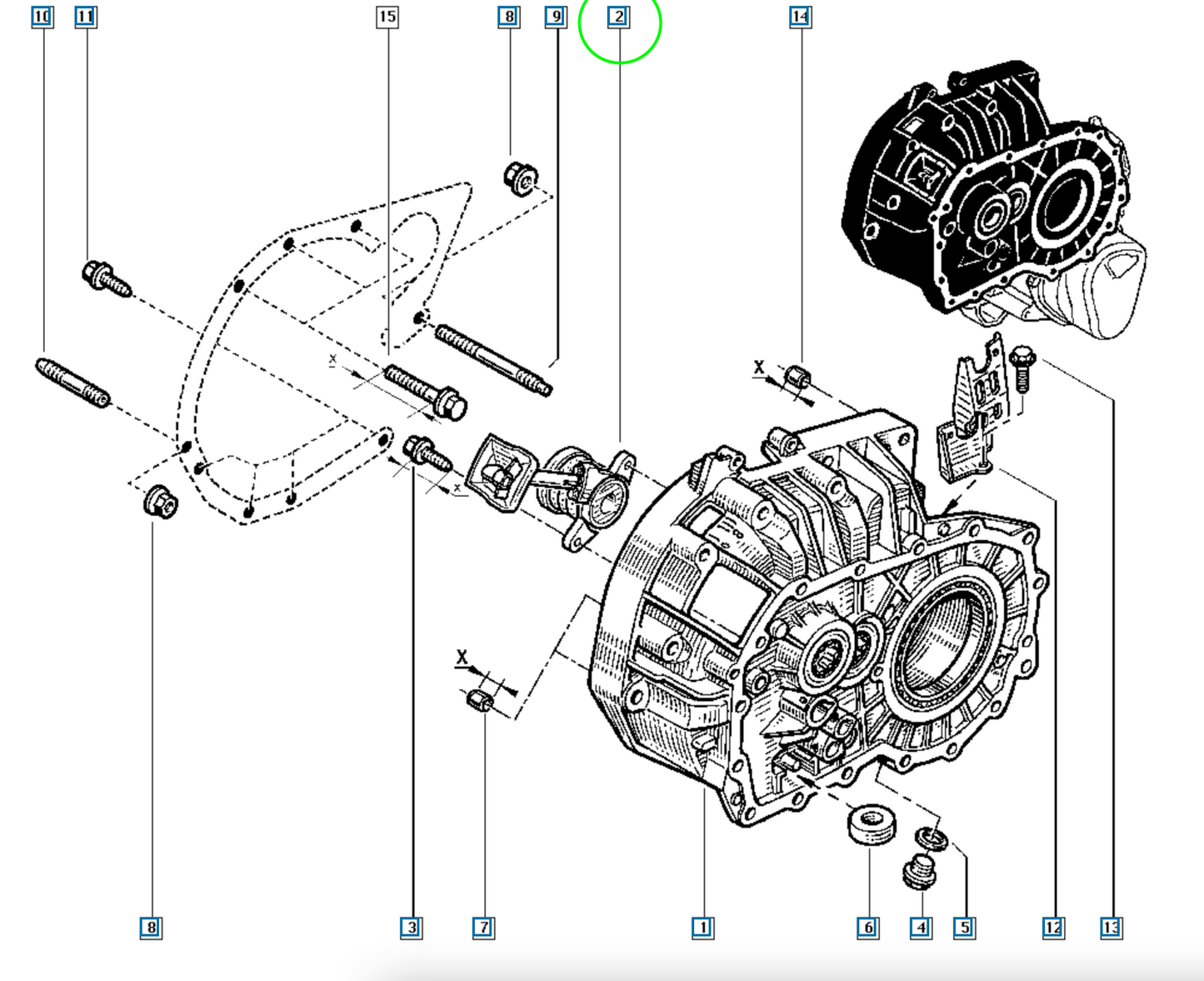 Pièce d'origine Récepteur d'embrayage central pour Renault 8200764610