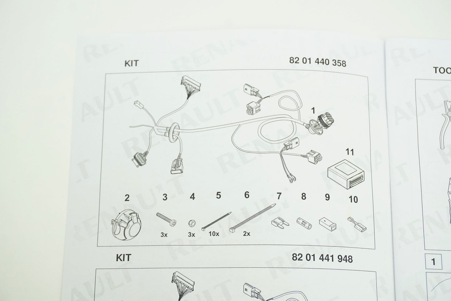 Pièce d'origine Faisceau d'attelage 7 broches pour Renault Trafic III 8201440358