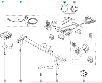 Pièce d'origine Faisceau d'attelage 7 broches pour Renault Trafic III 8201440358