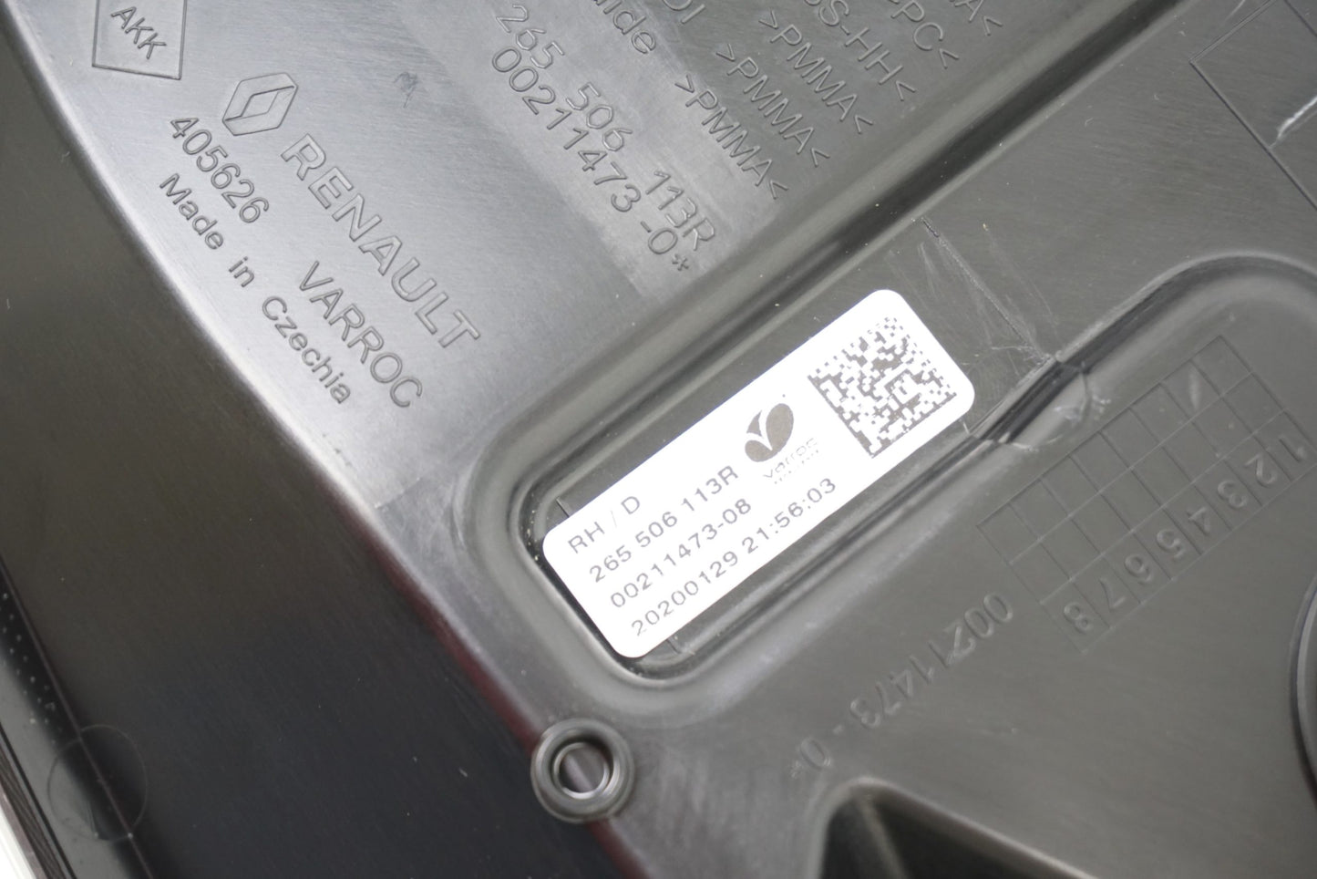 Pièce d'origine Feu arrière droit pour Renault Zoe Z.E. 265506113R