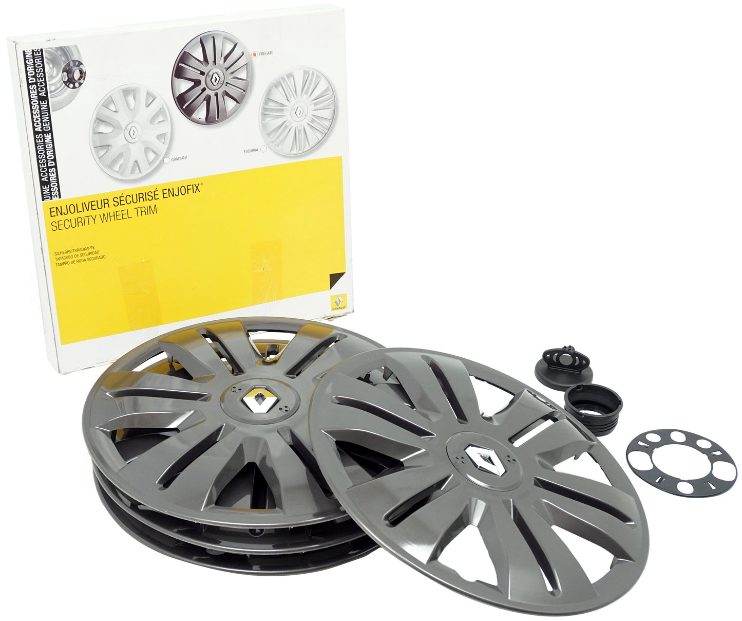 Pièce d'origine Jeu d'enjoliveurs de roue 15 pouces pour Renault Clio Twingo III 8201359232