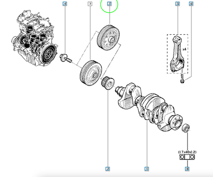 Pièce d'origine Poulie neuve pour Renault 8200619927