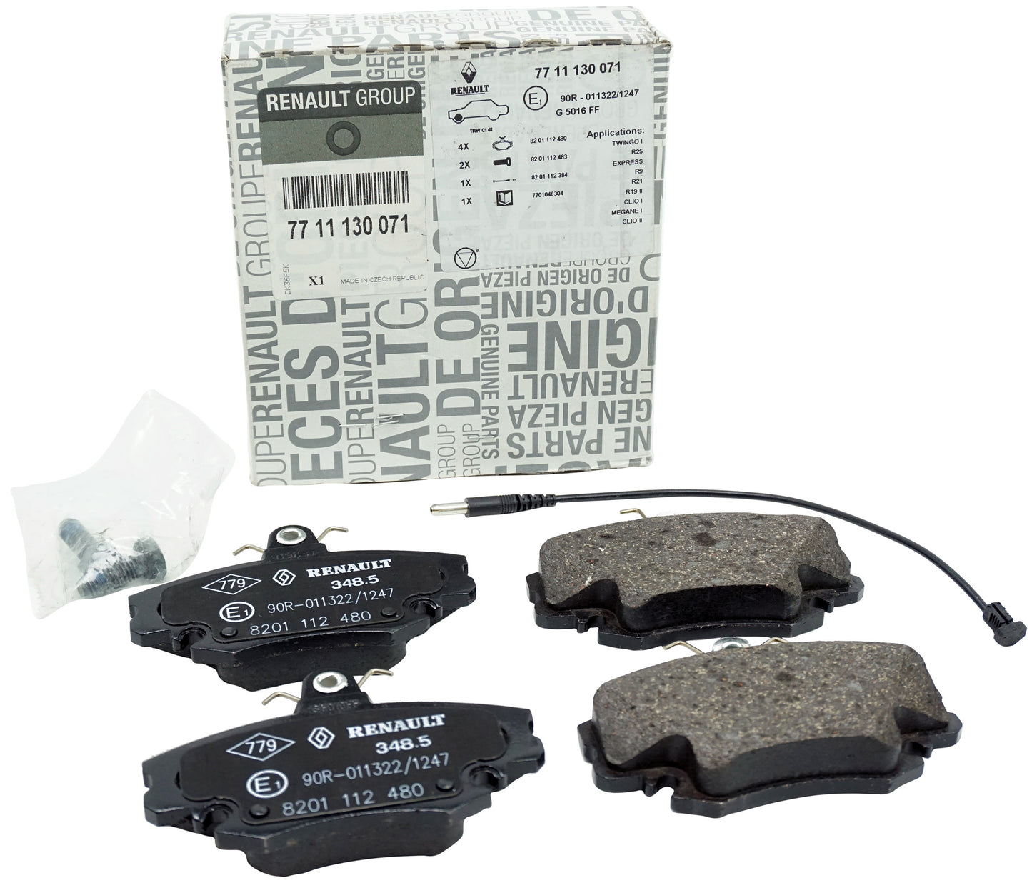 Pièce d'origine Plaquettes de frein avant pour Renault 7711130071
