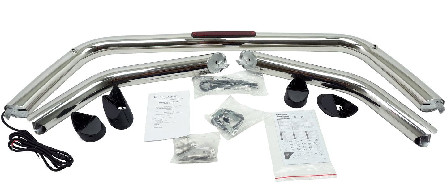 Pièce d'origine Tubes chromés de protection latérale neufs pour Nissan Navara Renault Alaskan 8201708231