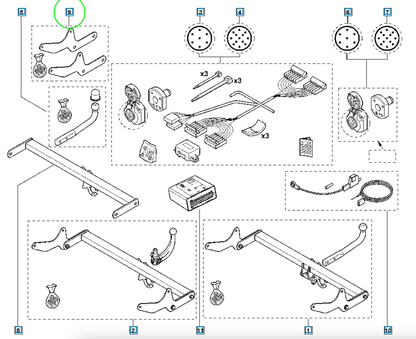 Pièce d'origine Attelage neuf pour Renault Laguna III 7711427699