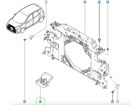 Pièce d'origine Kit de réparation de pare-chocs avant pour Renault Scenic III 625540262R