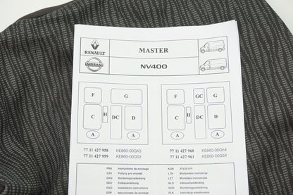 Pièce d'origine Housses de siège pour Renault Master III 7711427960
