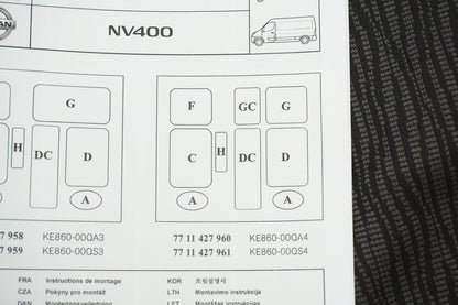 Pièce d'origine Housses de siège pour Renault Master III 7711427960