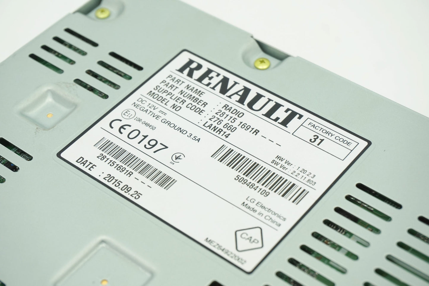 Pièce d'origine Autoradio de navigation pour Renault Kadjar 281151691R