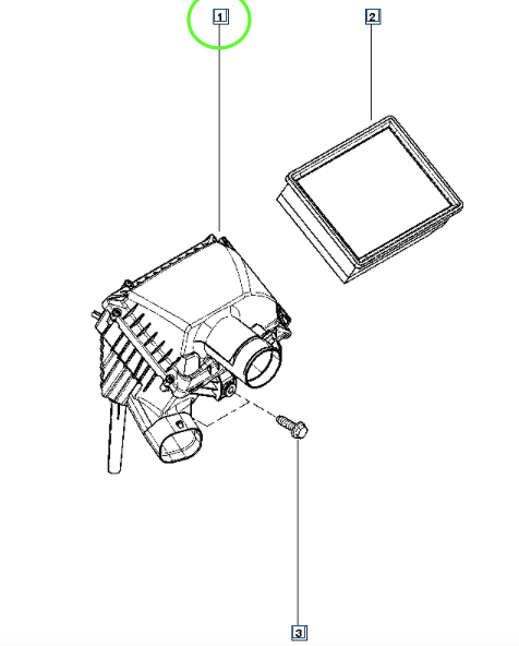 Pièce d'origine Boîtier de filtre à air neuf pour Renault Trafic III 165006196R