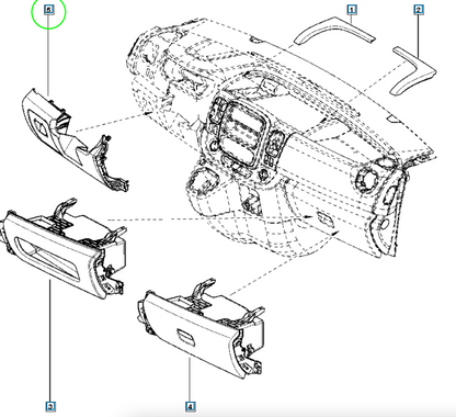 Pièce d'origine Cache de colonne de direction pour Renault Trafic III 689219800R