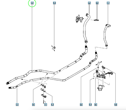 Pièce d'origine Durite de refroidissement pour Renault Twingo III 144604710R