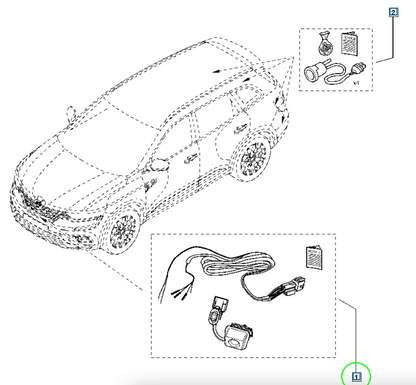 Pièce d'origine Kit caméra de recul pour Renault Koleos II 8201653722