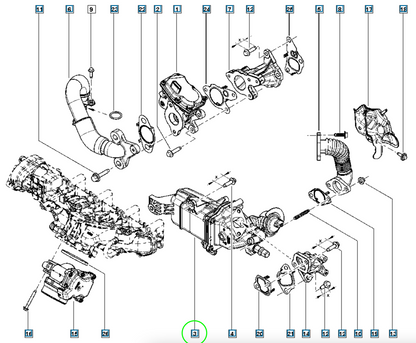 Pièce d'origine Refroidisseur EGR pour Renault Master III 147355238R