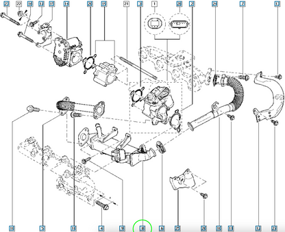 Pièce d'origine Refroidisseur EGR pour Renault Nissan 8200719993