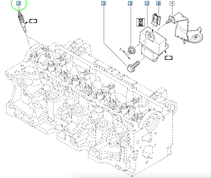 Pièce d'origine Bougie de préchauffage pour Renault Clio III Kangoo II 8200682592