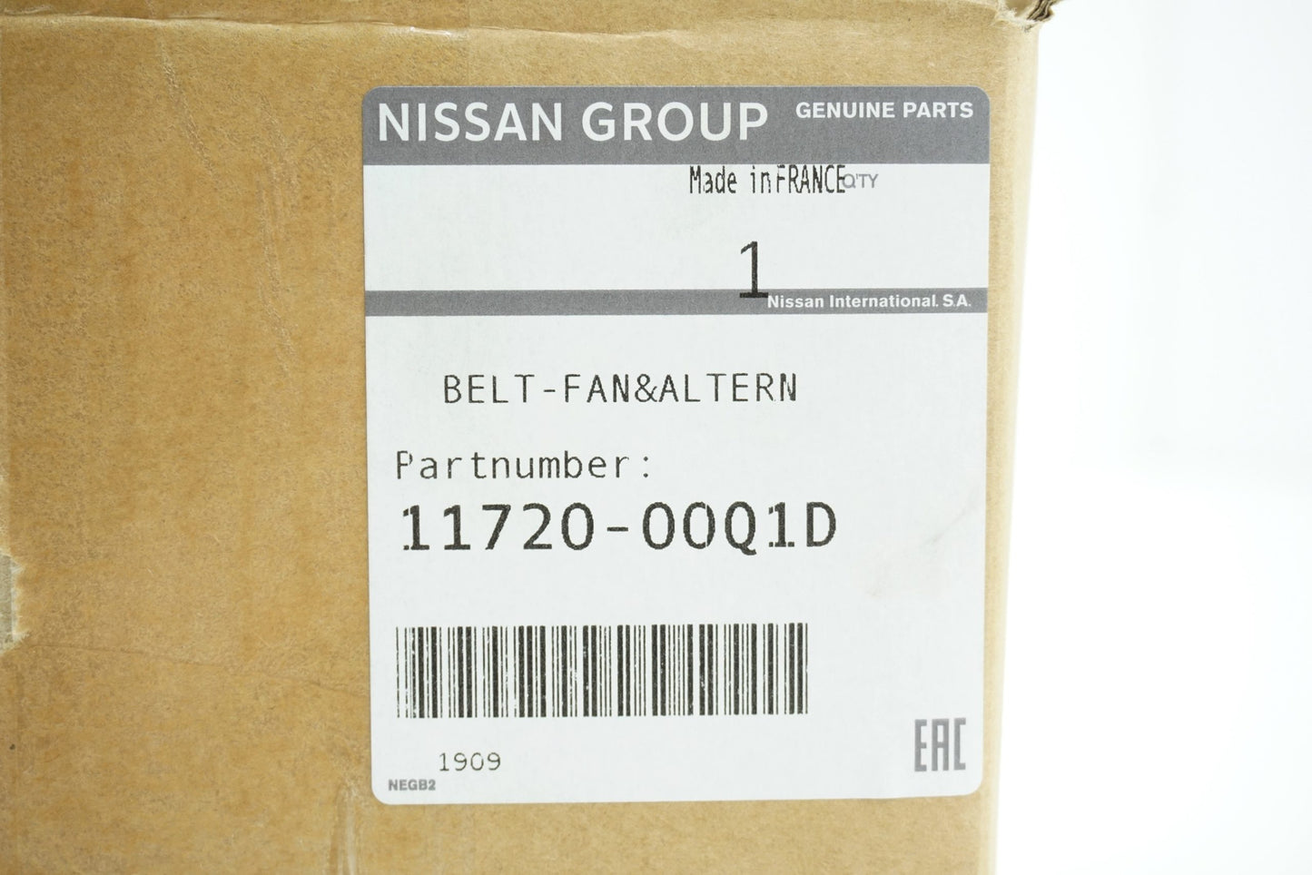Pièce d'origine Kit de courroie d'accessoires pour Nissan 2.0 11720-00Q1D