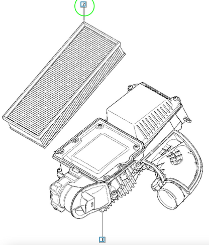 Pièce d'origine Filtre à air pour Renault Laguna III 8200775764
