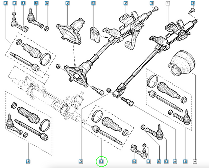 Pièce d'origine Biellette de direction pour Renault Mégane 7701472087