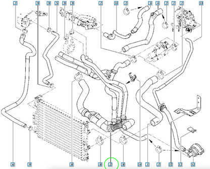Pièce d'origine Tuyaux de liquide de refroidissement pour Renault Mégane II Scenic II 8200580569