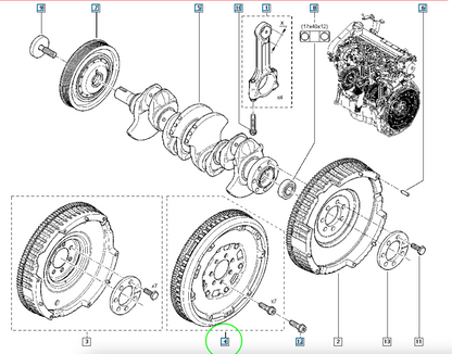 Pièce d'origine Volant moteur pour Renault Clio II 123002685R