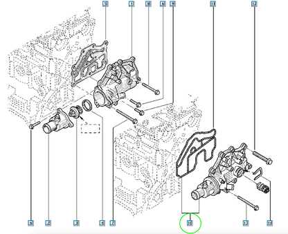 Pièce d'origine Boîtier de thermostat pour Renault Laguna II 8200557693