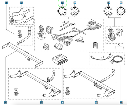 Pièce d'origine Faisceau d'attelage pour Renault Laguna III 8201412909