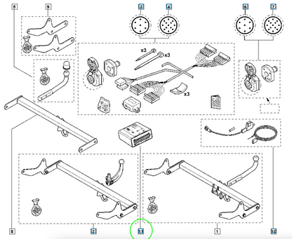 Pièce d'origine Module d'attelage pour Renault 8201652645