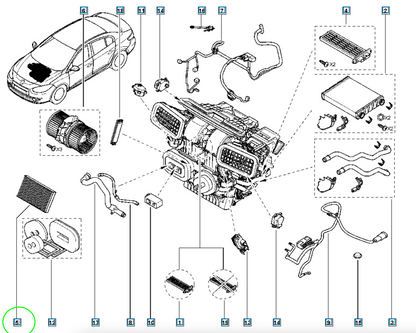 Pièce d'origine Filtre d'habitacle pour Renault Fluence Nissan Juke Pulsar 272774936R