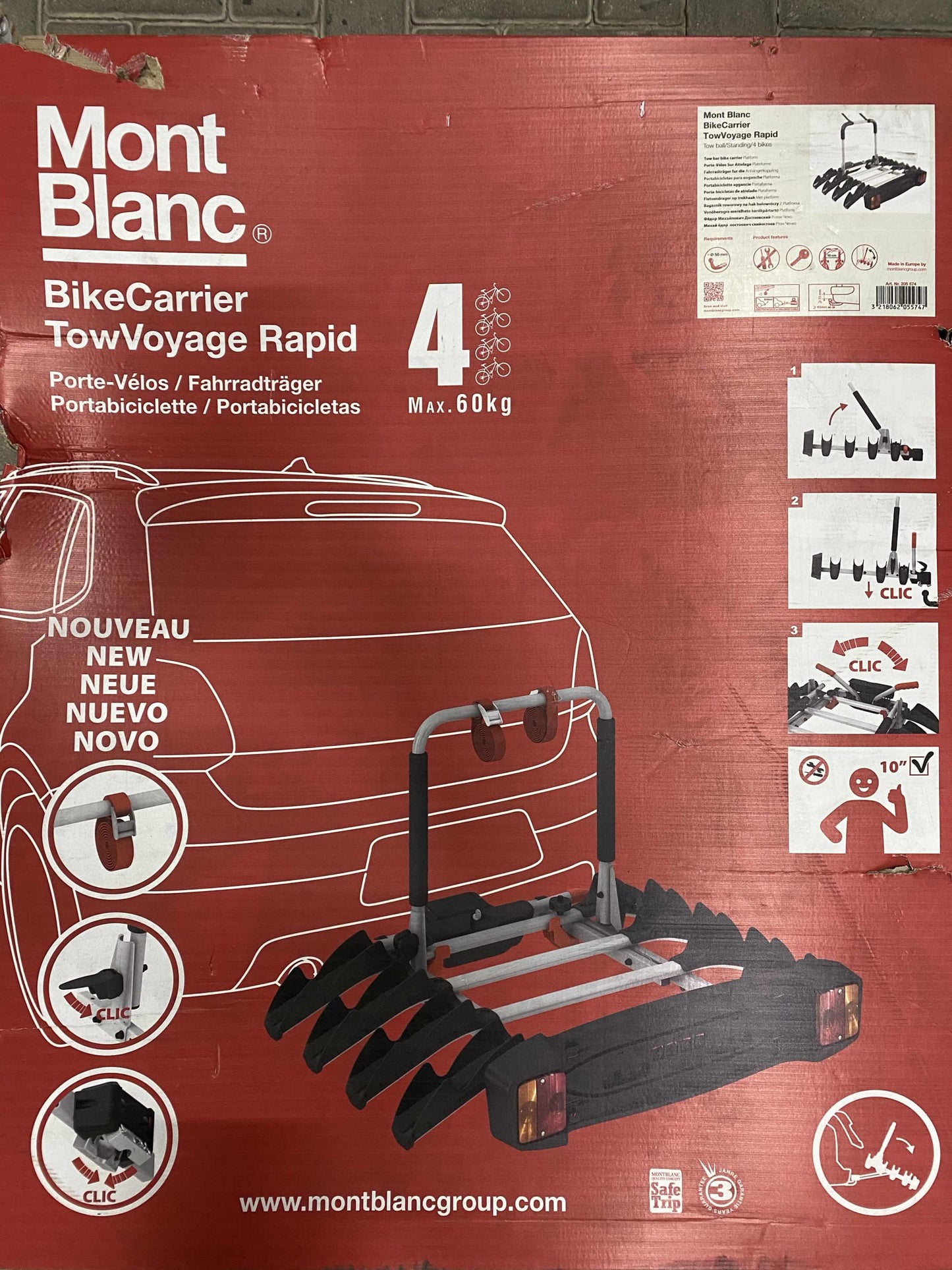 Pièce d'origine Porte-vélos MontBlanc TowVoyage Rapid pour attelage 7711579661