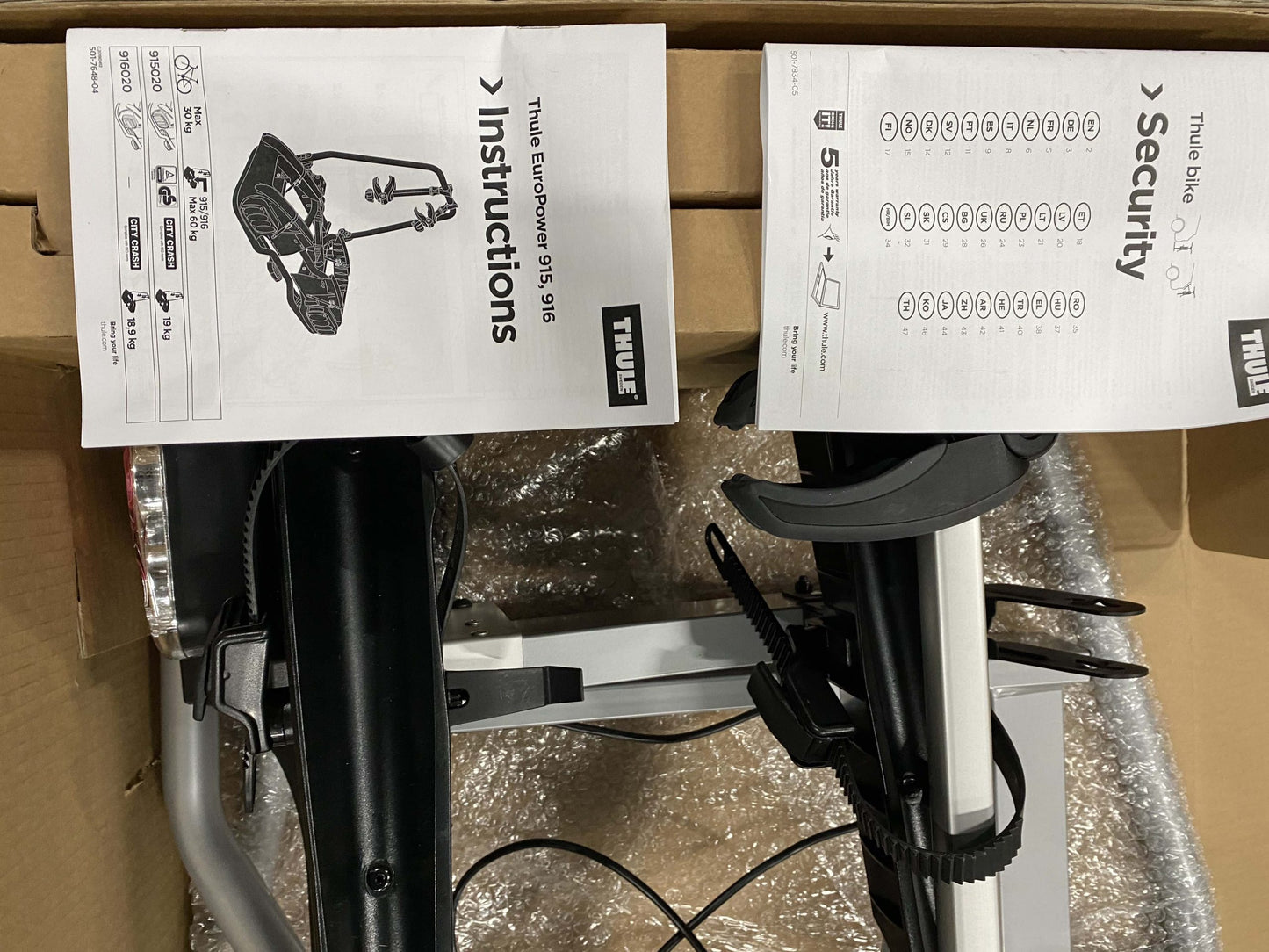 Pièce d'origine Porte-vélos Thule EuroPower 915 pour attelage 7711577333