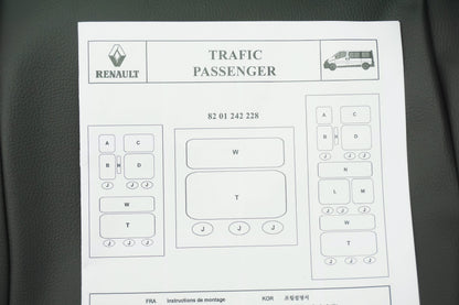 Pièce d'origine Housses de siège pour Renault Trafic II 8001242228