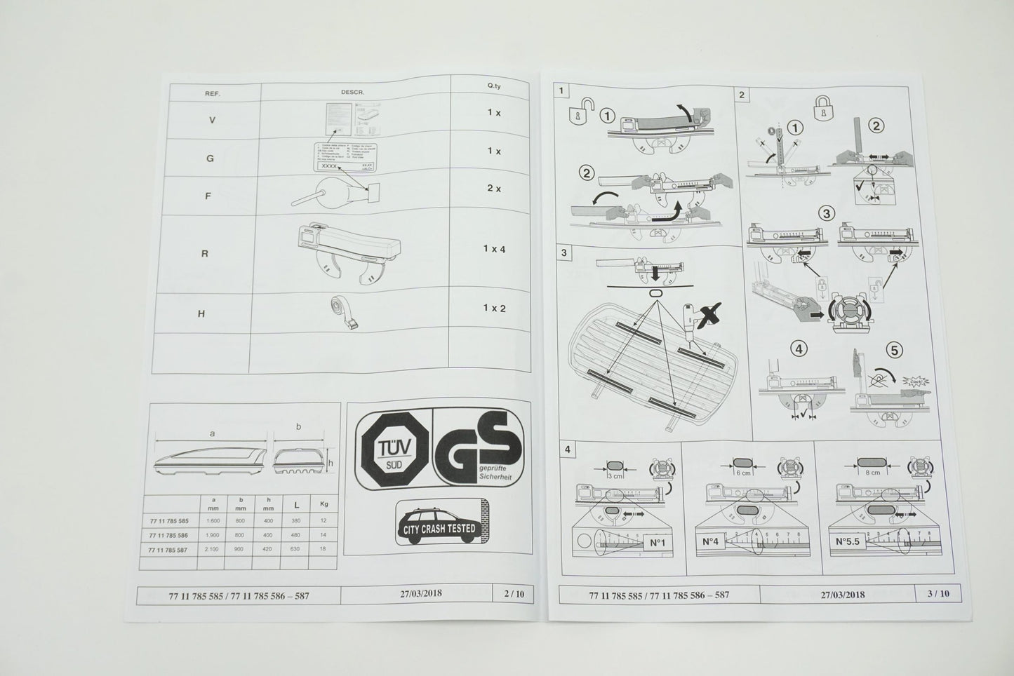 Pièce d'origine Coffre de toit 630 L pour Renault 7711785587