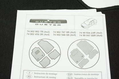 Pièce d'origine Tapis de sol en velours pour Dacia Duster 4x4 749025485R