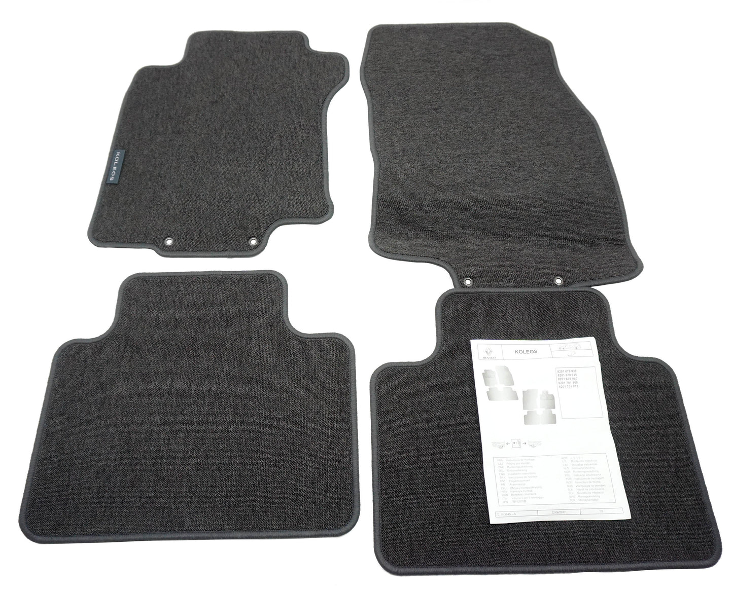 Pièce d'origine Tapis de sol en velours pour Renault Koleos II 8201701868
