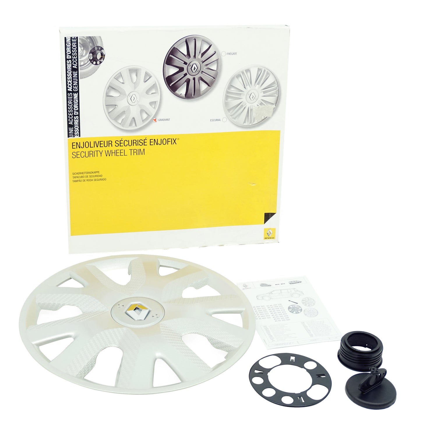 Pièce d'origine Enjoliveur de roue 15 pouces pour Renault 8201392434