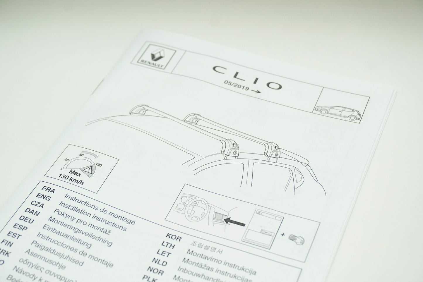 Pièce d'origine Barres de toit transversales aluminium pour Renault Clio V 8201720047