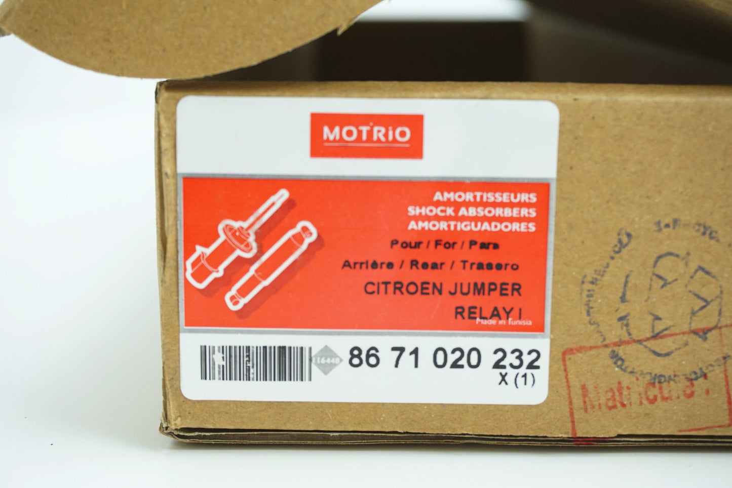 Pièce d'origine Amortisseur arrière pour Fiat Ducato Citroën Jumper Peugeot Boxer 8671020232