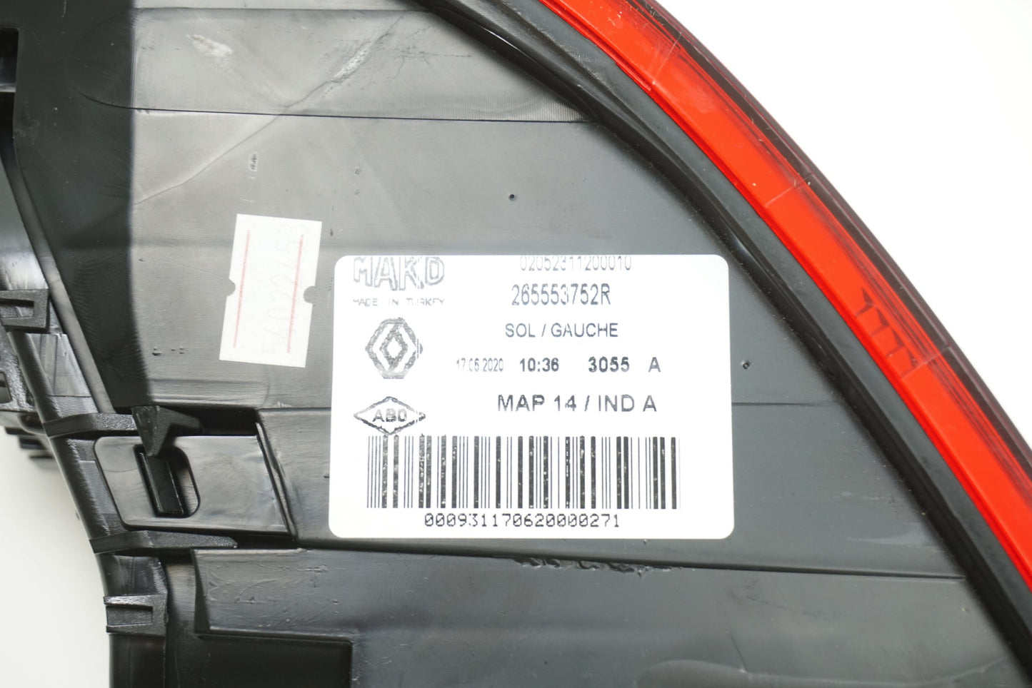 Pièce d'origine Feu arrière gauche pour Renault Clio IV 265553752R