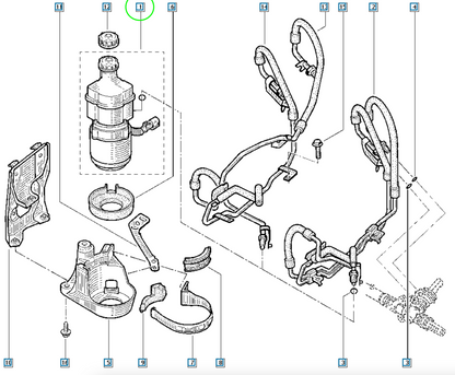 Pièce d'origine Pompe de direction assistée pour Renault Clio II Thalia 491107211R