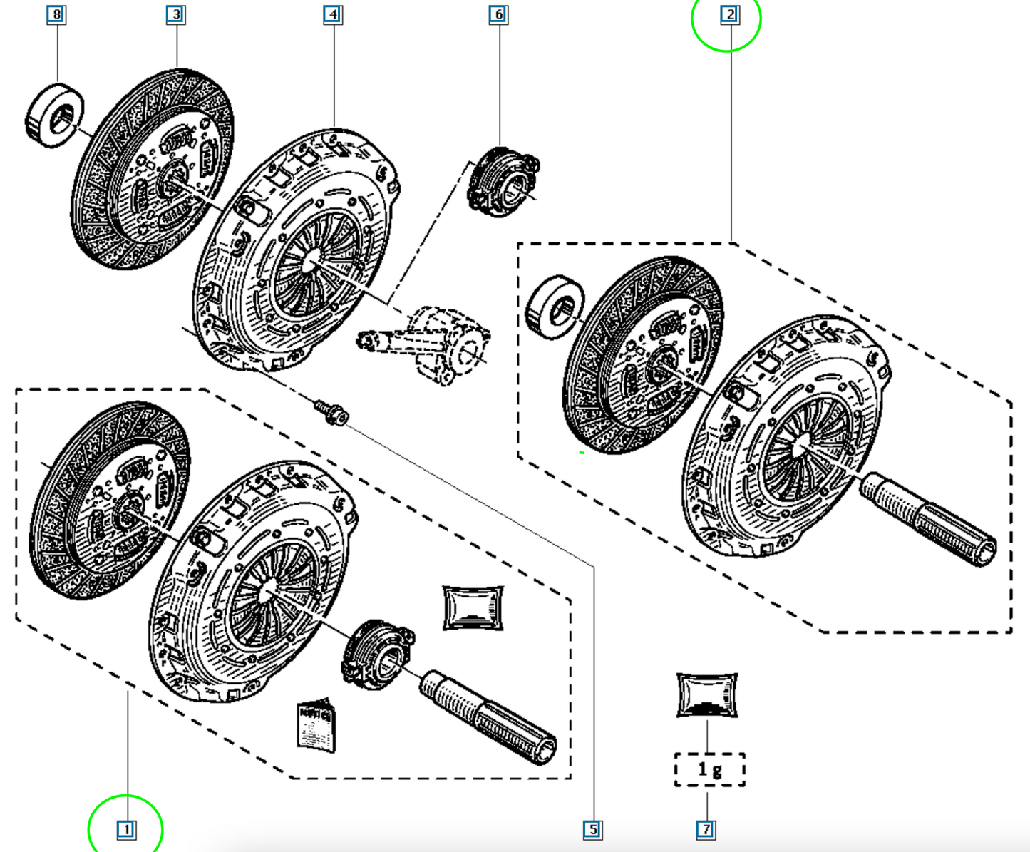 Pièce d'origine Kit d'embrayage pour Renault Master II Opel Movano 7701477032