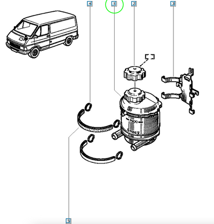 Pièce d'origine Vase d'expansion de liquide de refroidissement pour Renault Clio 7701203219