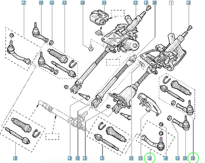 Pièce d'origine Rotule de direction pour Renault Clio II 7701476762