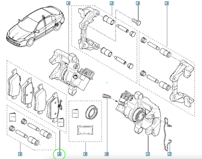 Pièce d'origine Plaquettes de frein arrière pour Renault Laguna III 440601689R